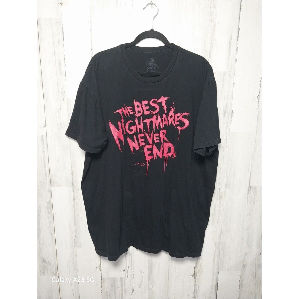 Universal Studios Halloween Horror Nights 2017 Fear Adult XXXL Black Tee Shirt